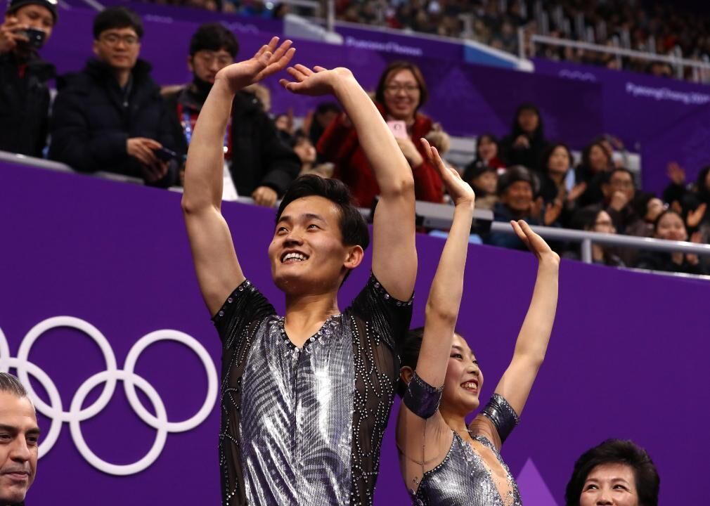 The world cheers for North Korean figure skaters
